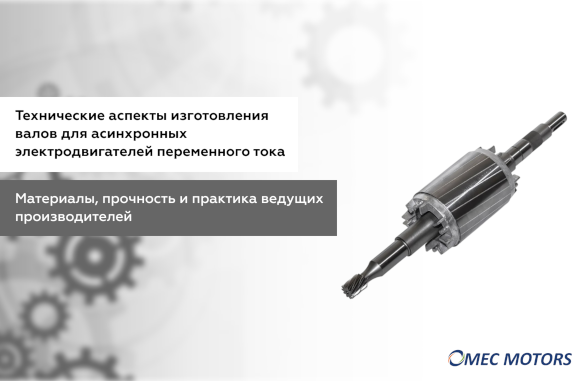 Валы для асинхронных электродвигателей: материалы, усиление момента, технологии Omec Motors