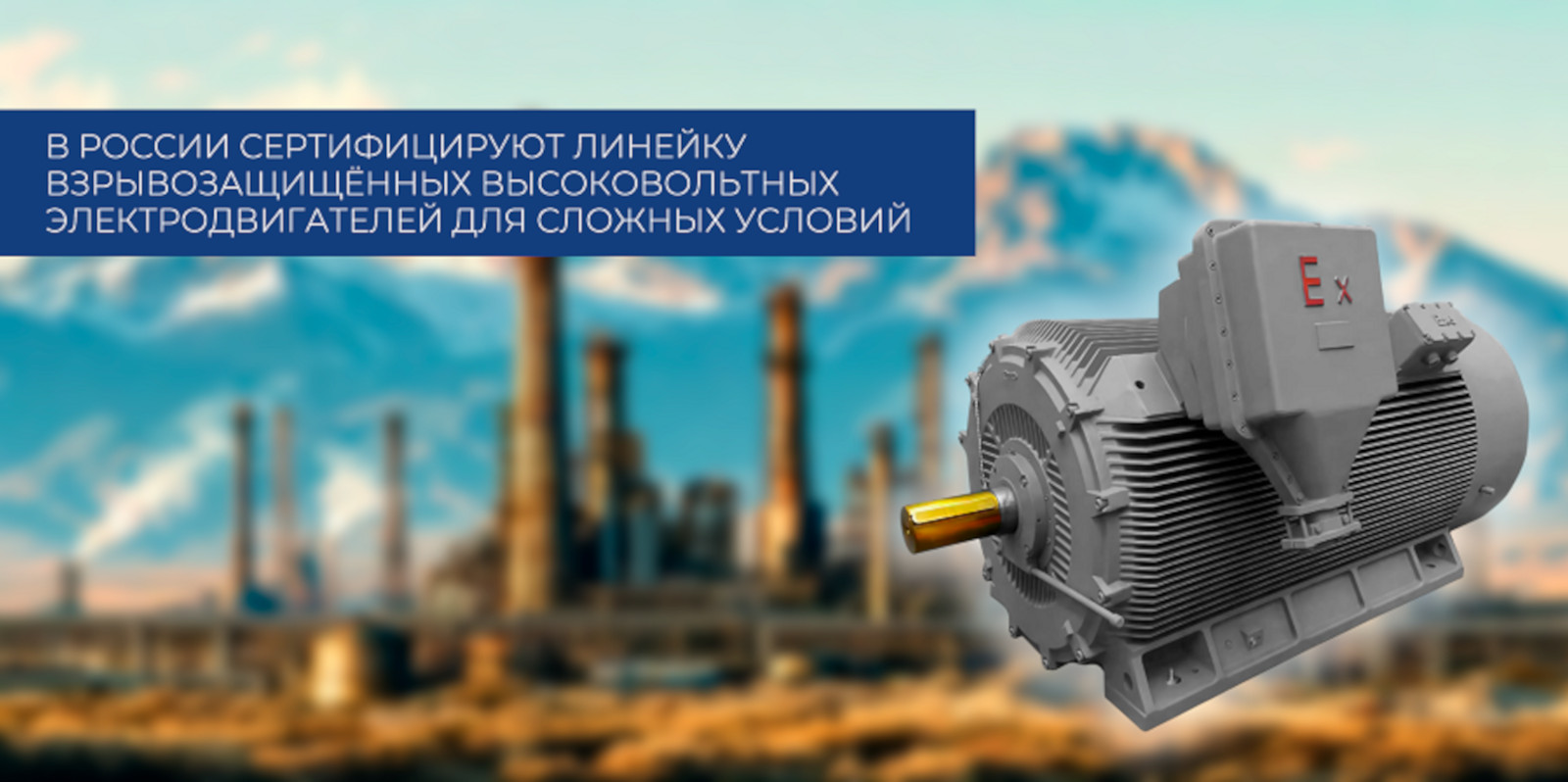 В России сертифицируют линейку взрывозащищённых, высоковольтных электродвигателей